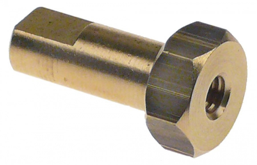 shaft with hex bolster ø 10mm L 24mm M5 brass