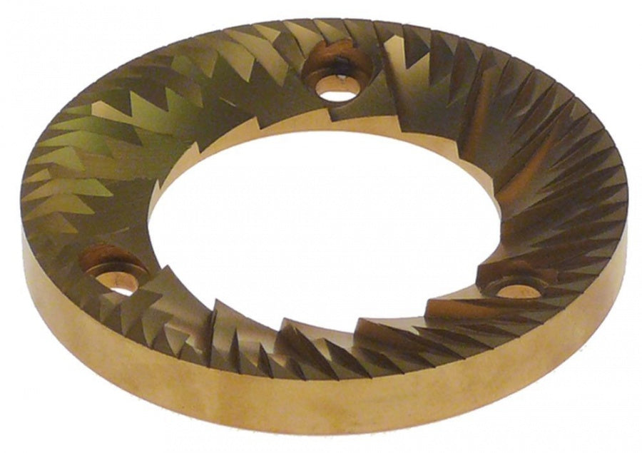 grinding burrs pair turn direction right D1 ø 75mm ID ø 43,7mm H 9,3mm tooth spacing 3,5mm