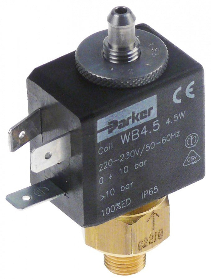Electrovalva 2 Cai, 230 V, racord 1/8", L 68 mm, deschidere nominala 2,5 mm, PARKER, 50-60Hz - Cod 526331