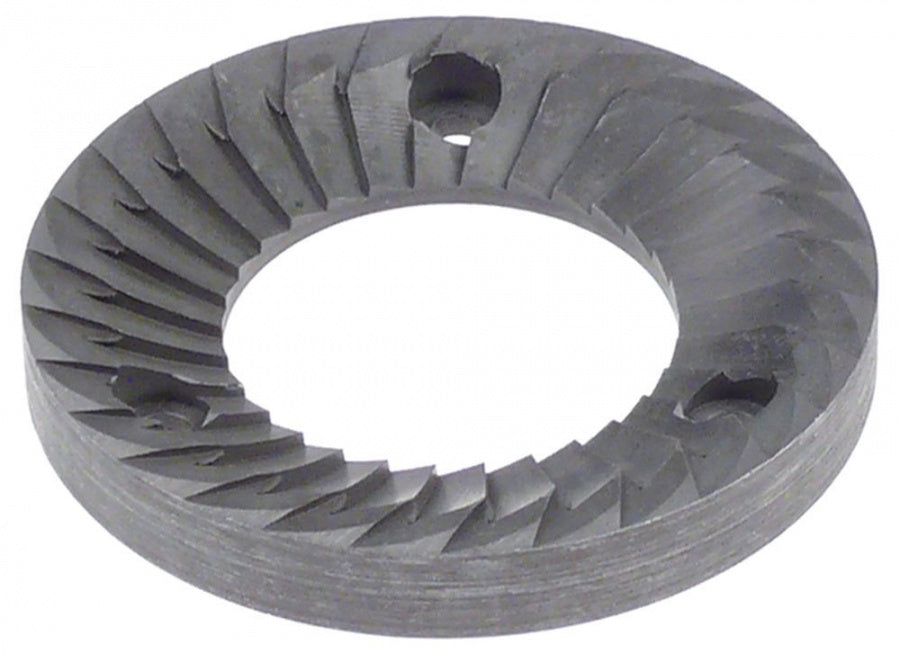 grinding burrs pair turn direction left D1 ø 66 mm ID ø 35 mm H 9 mm tooth spacing 6 mm hole ø 4,5 mm - Code 527234
