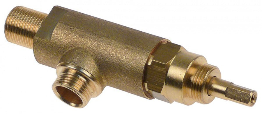 water tap inlet 3/8" outlet 3/8" shaft 6,5x6,5 shaft length 19mm brass for cup warmer