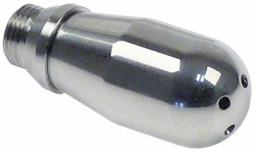 Duza inox pentru steamer, filet 1/8", ø 16 mm, L 28 mm, cu 4 gauri ø 1,5 mm - 528829