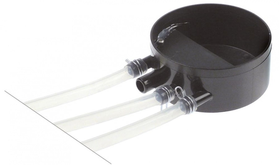 drain pan 2 groups L 90 mm W 90 mm H 40 mm hole ø 18 mm connection ¾" hose length 120/300mm - Code 528983
