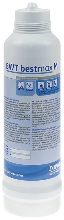 Cartus filtrant BWT bestmax M, capacitate 4560 litri, p. max. 8 bari, temp. max. 30°C, ø 130 mm - 530074
