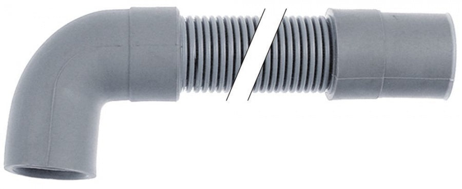drain hose DN19 L 1000 mm straight ø inside 21 mm straight ext. ø 27 mm elbow ø inside 21 mm