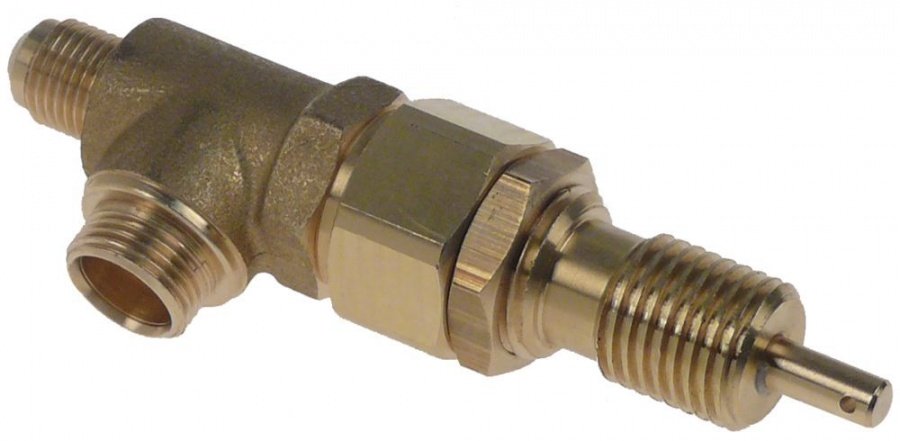 Robinet apa/abur intrare 1/4" ieșire 3/8" ax 6mm L ax 14mm - 531053