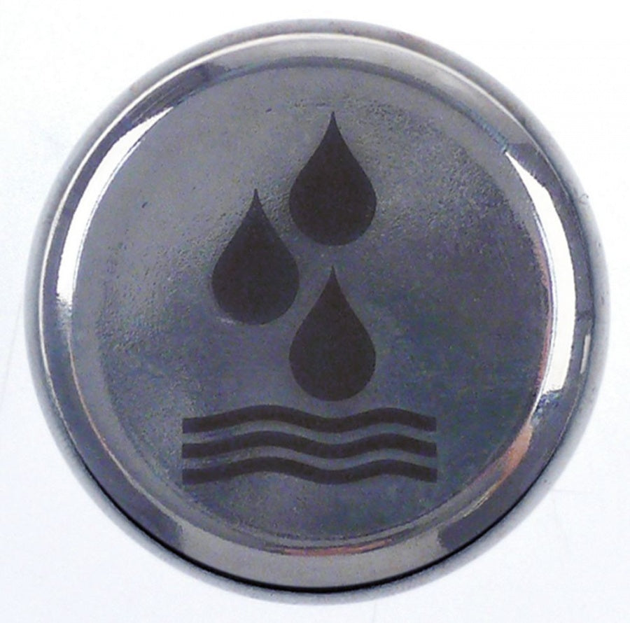 symbol water ø 50mm ID ø 39mm chrome plastic