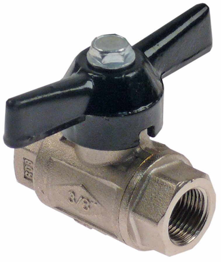 Robinet cu bila 3/8", filet interior, L 42 mm, fluture cu piulita - 540931