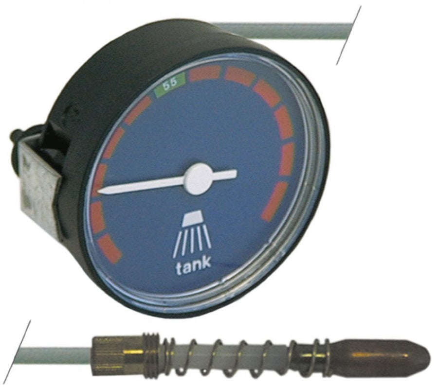 Termometru 0 +55°C, montare ø 60 mm, bulb ø 6x13 mm, capilar 2500 mm - 541055