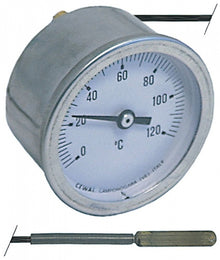 Termometru 0 +120°C, montare ø 52 mm, bulb ø 6,5 mm, lungime capilar 1500 mm - 541065