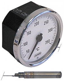 Termometru JUMO +50 +350°C, diametrul de montare ø 52 mm, bulb ø 6 x 30 mm, lungime capilar 1000 mm - 541077