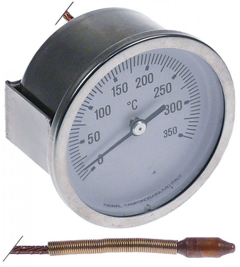 Termometru cuptor +50+350°C, montare ø 60 mm, sonda ø 6.5x28 mm, tub capilar 1500 mm - 541092