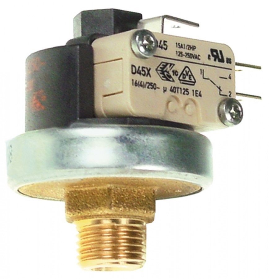 Presostat reglabil cu micro 1,0-2,5 bar, 16 A, 250 V, ø 38 mm, racord 1/4" - 541158