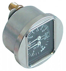 Manometru dublu, presiune abur boiler 0-3 bari, presiune pompa erogare 0-15 bari, montare ø 63 mm - 541259
