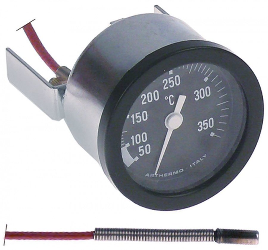 Termometru cuptor +50 +350°C, montare ø 52 mm, bulb ø 6 x 17 mm, capilar 1700 mm - 541582