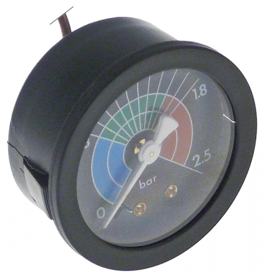 manometer pressure range 0-2,5bar ø 52mm connection 1/8" capillary pipe length 600mm