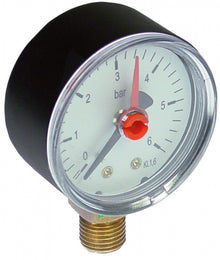 Manometer ø 52mm pressure range 0-6bar connection bottom ¼" - 541798