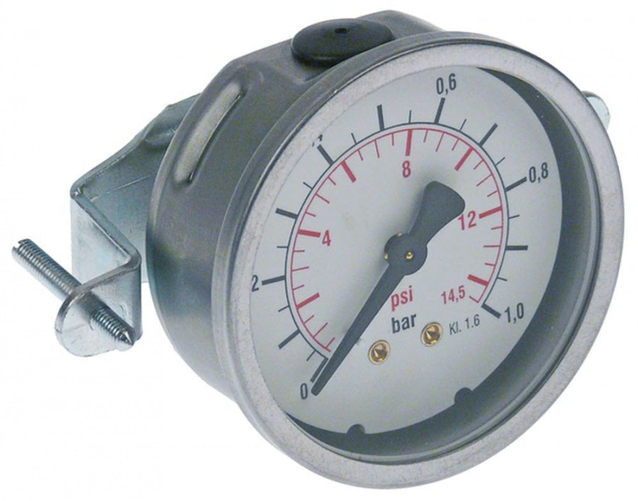Manometru 0 -1 bar, 0 -14,5 PSI, ø 63 mm, filet racord 1/4" - 541901