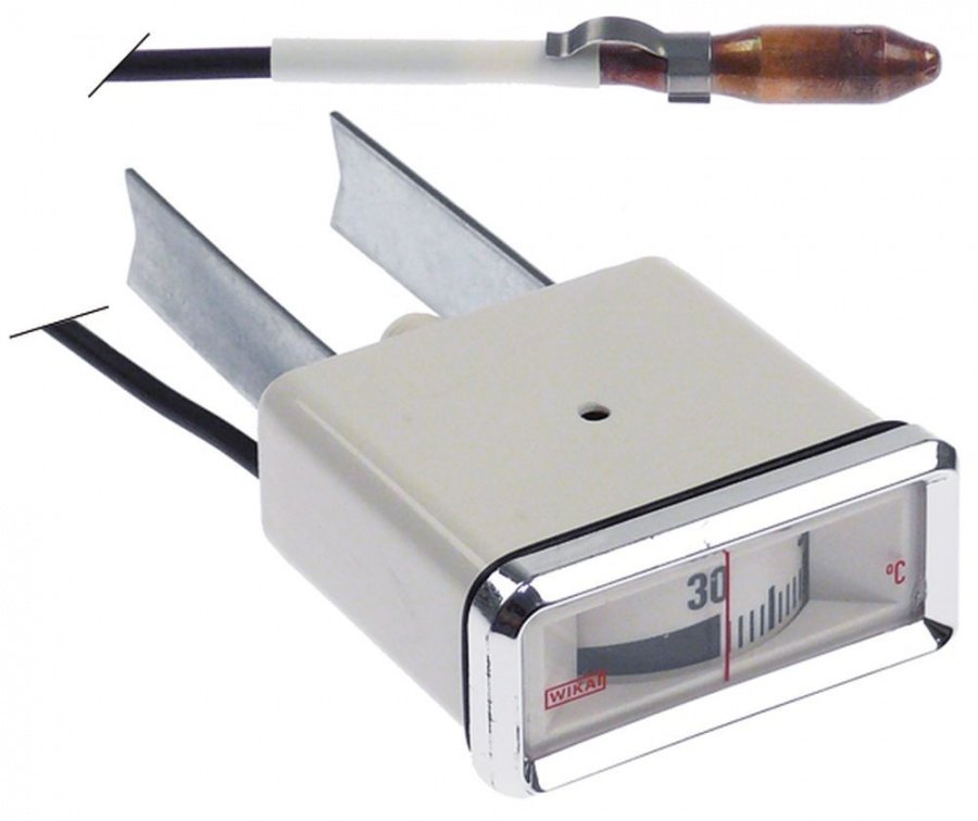 thermometer 58x25,5mm measuring range 30-120°C capillary pipe length 3000mm probe ø 8,5mm - 541969