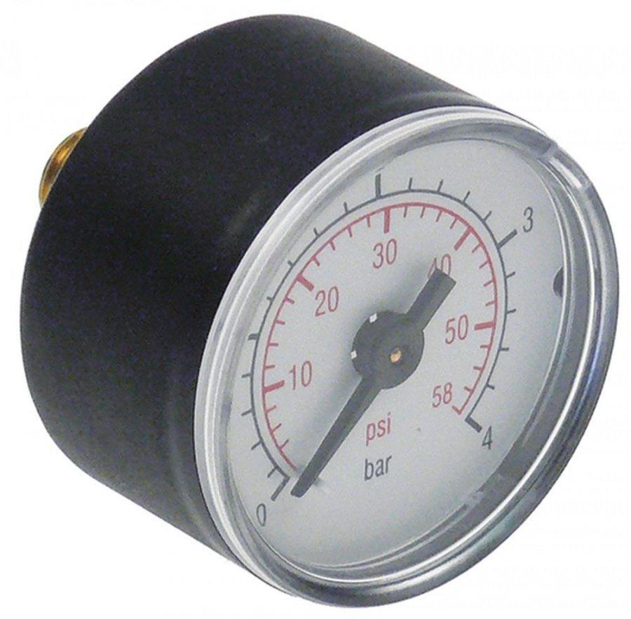 Manometru 0-4 bari, ø 39 mm, racord pe spate central, filet 1/8" - 541979