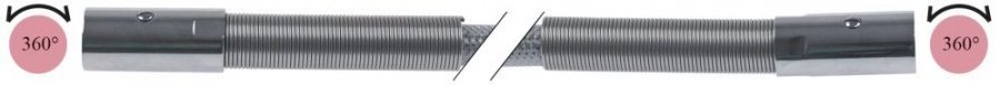 Furtun dus L1500 mm, racorduri rotative 1/2" - 542018