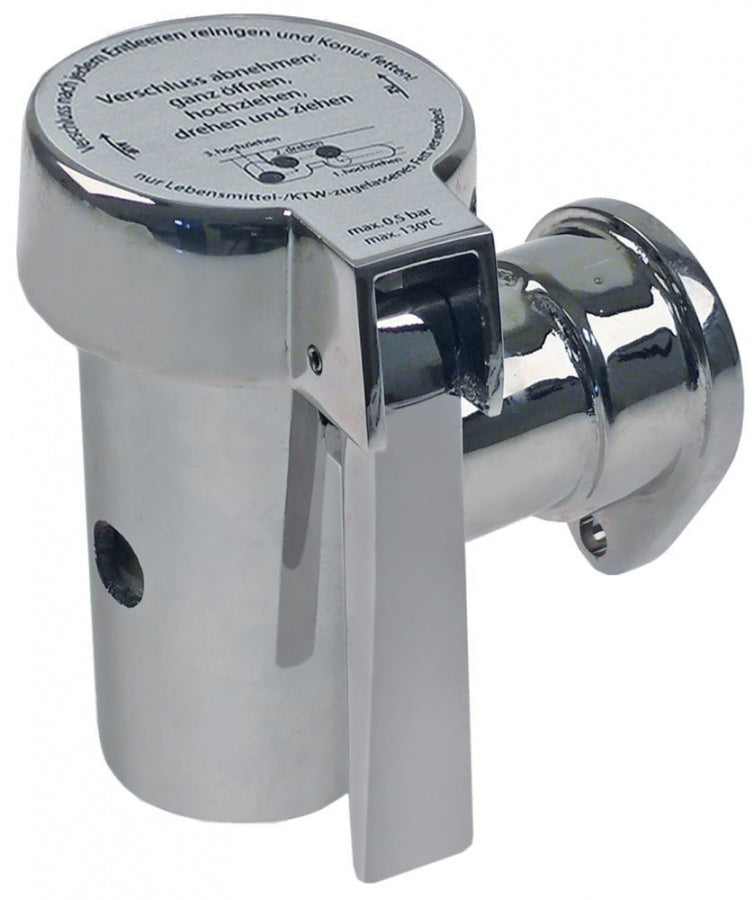 robinet de golire (canea) ø 59mm cu etanșare conică A 120mm B1 65mm alpaca