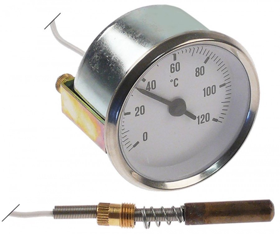 Termometru ø 60 mm,  0-120°C, senzor ø 8,5 mm L 35 mm - 542106