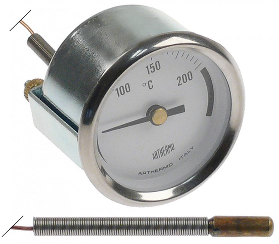 Termometru ø 52 mm, 0-250°C, senzor ø 6 mm, L 21 mm, fir capilar L 500 mm - 542122