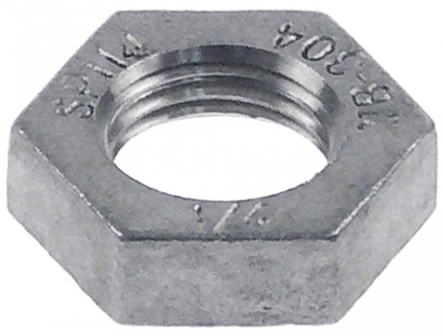 Piulita de INOX, filet 1/4", H 7 mm, hexagon 22 mm - 542148
