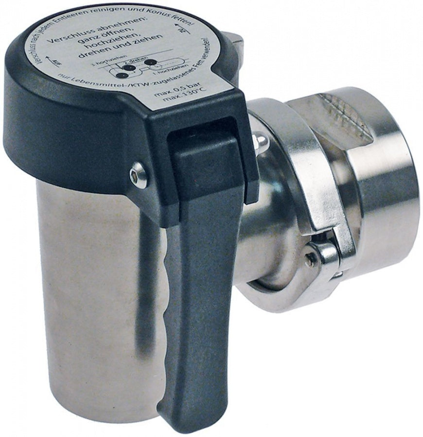 Robinet de golire- canea cu filet 2", etansare cu oringuri, din inox de uz alimentar conform normativei Europene 1935/2004 - 542166