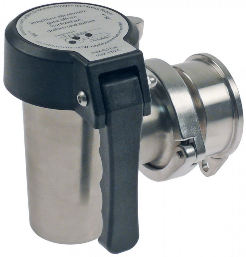 Robinet de golire - canea pentru teava ø 59 mm, etansare cu oringuri, din inox - 542167