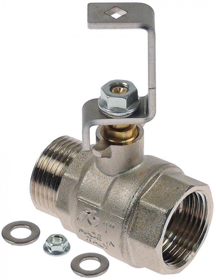 Robinet cu sfera racord 1" FI - țeavă ø25mm lungime mâner fără mâner L 67mm - 542254