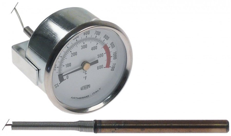 Termometru cuptor 0 - 600°C, montare ø 60 mm, senzor ø 8 x 80 mm, capilar L 880 mm, Arthermo 092523986553 - 542311