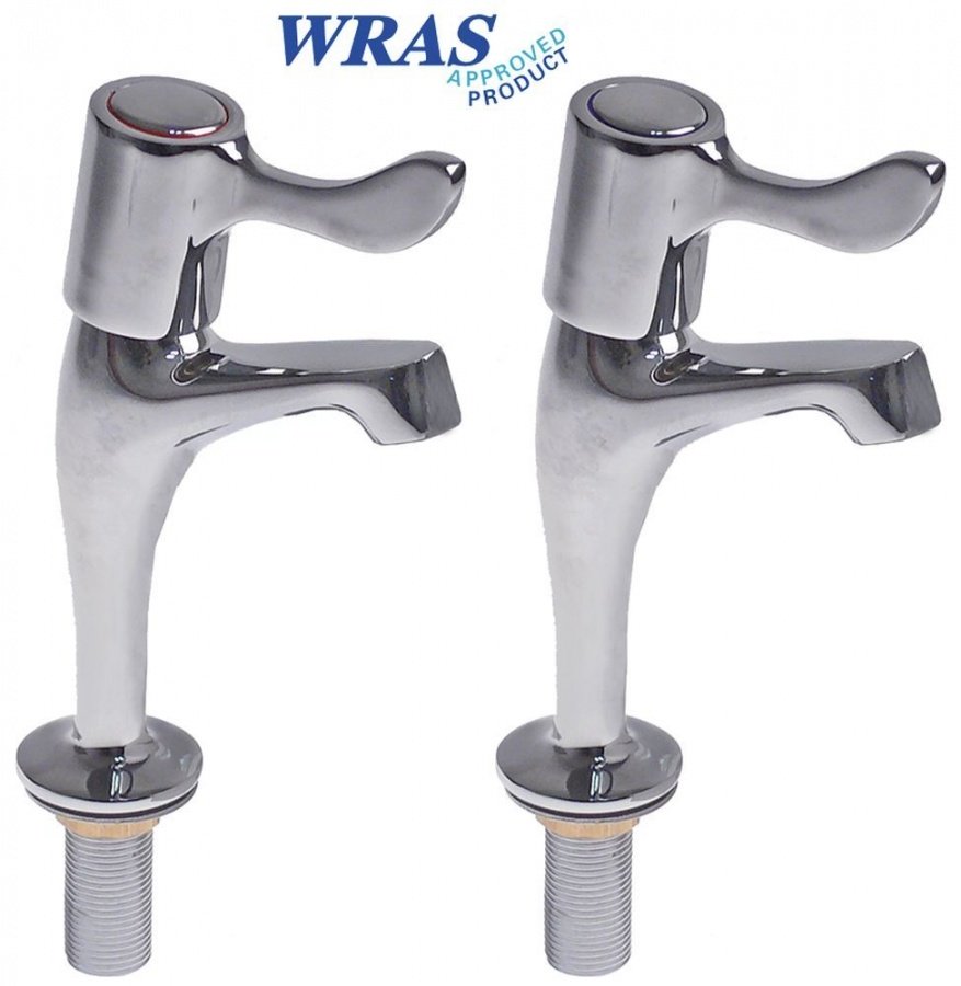 Pereche de robineți verticali coloană robinet ceramic 1/2" lungime de scurgere 78mm - 545955