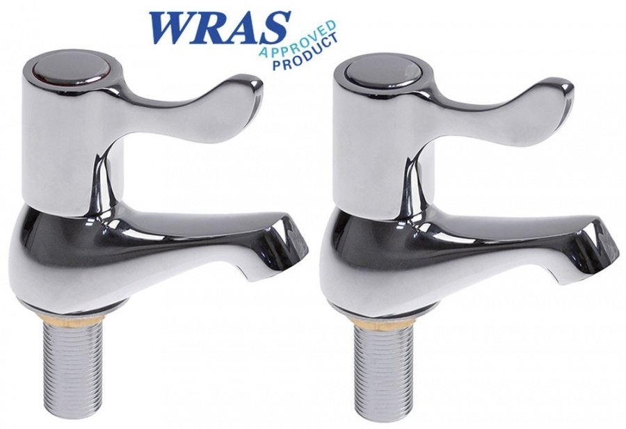 Pereche de robineți verticali coloană robinet ceramic 1/2" lungime de scurgere 85mm - 545958