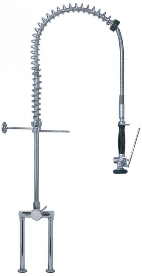 pre-rinse unit with single lever bridge mixer tap short lever without swivel tap connection 1/2"