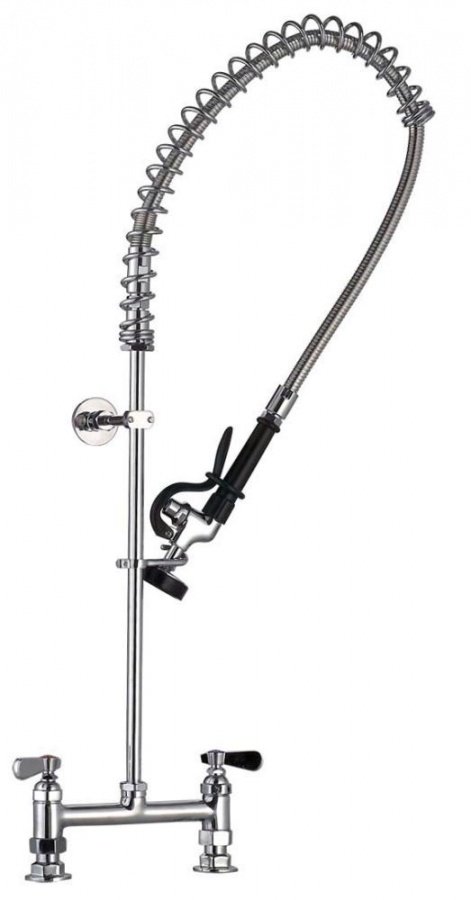 pre-rinse unit with bridge mixer tap head 1/2" without swivel tap 1/2" lever handle