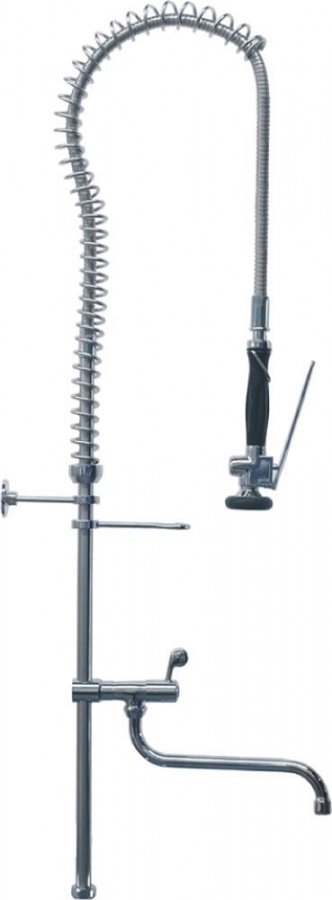 rising pipe long with swivel tap with spring, spring holder, hose, hand shower