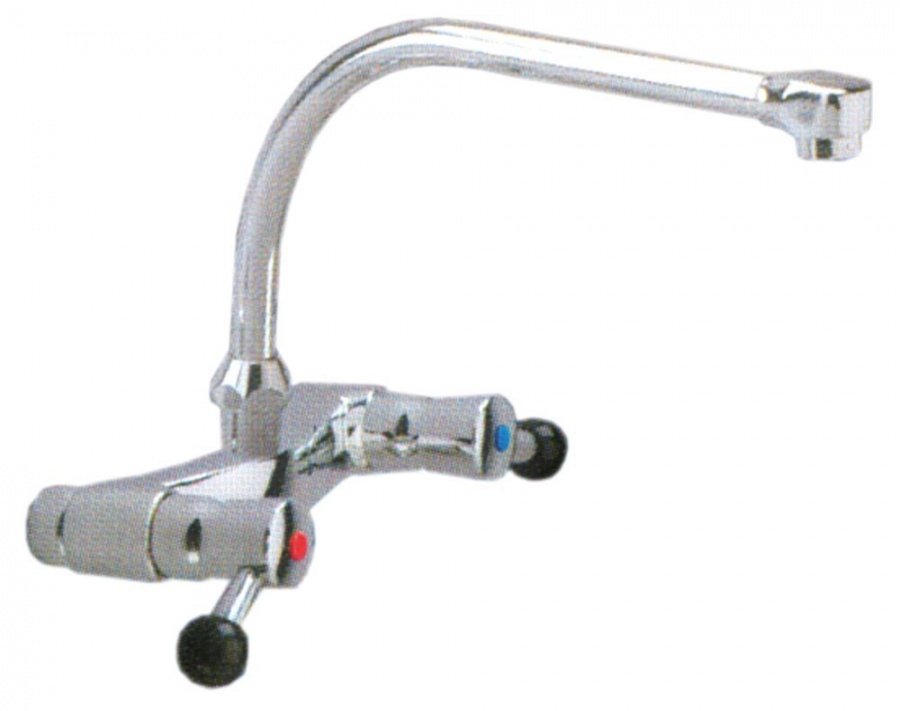 wall-mounted water tap spout projection 300mm spout height 180mm 1/4 turn connection 1/2"
