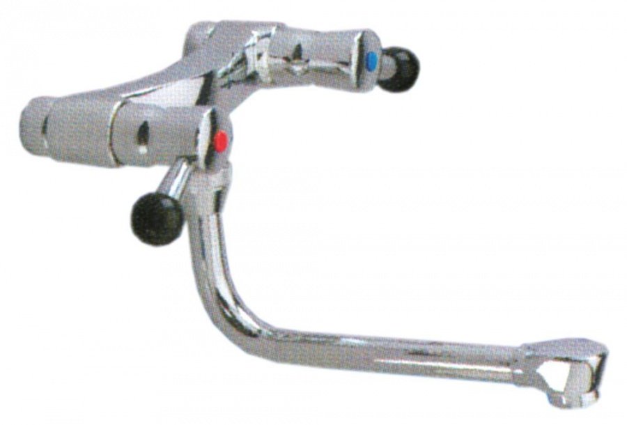 wall-mounted water tap spout projection 200mm 1/4 turn connection 1/2" H 145mm lever handle