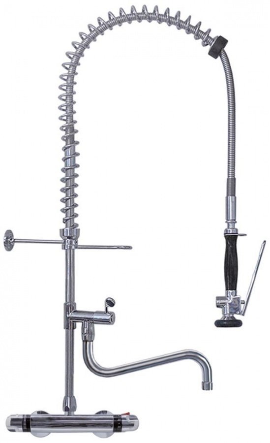 pre-rinse unit with wall-mounted thermostatic tap with swivel tap connection 1/2" PREMIUM PLUS