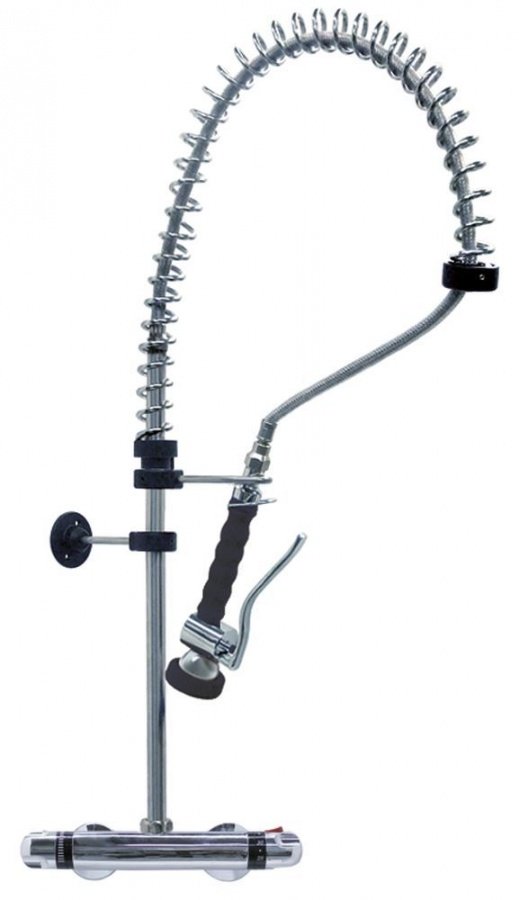 Pre-rinse unit with wall-mounted thermostatic tap without swivel tap connection 1/2" CLASSIC - 547367