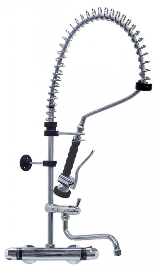 Pre-rinse unit with wall-mounted thermostatic tap with swivel tap connection 1/2" CLASSIC - 547368