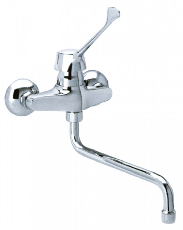 single lever wall-mounted water tap spout projection 300mm spout height 150mm