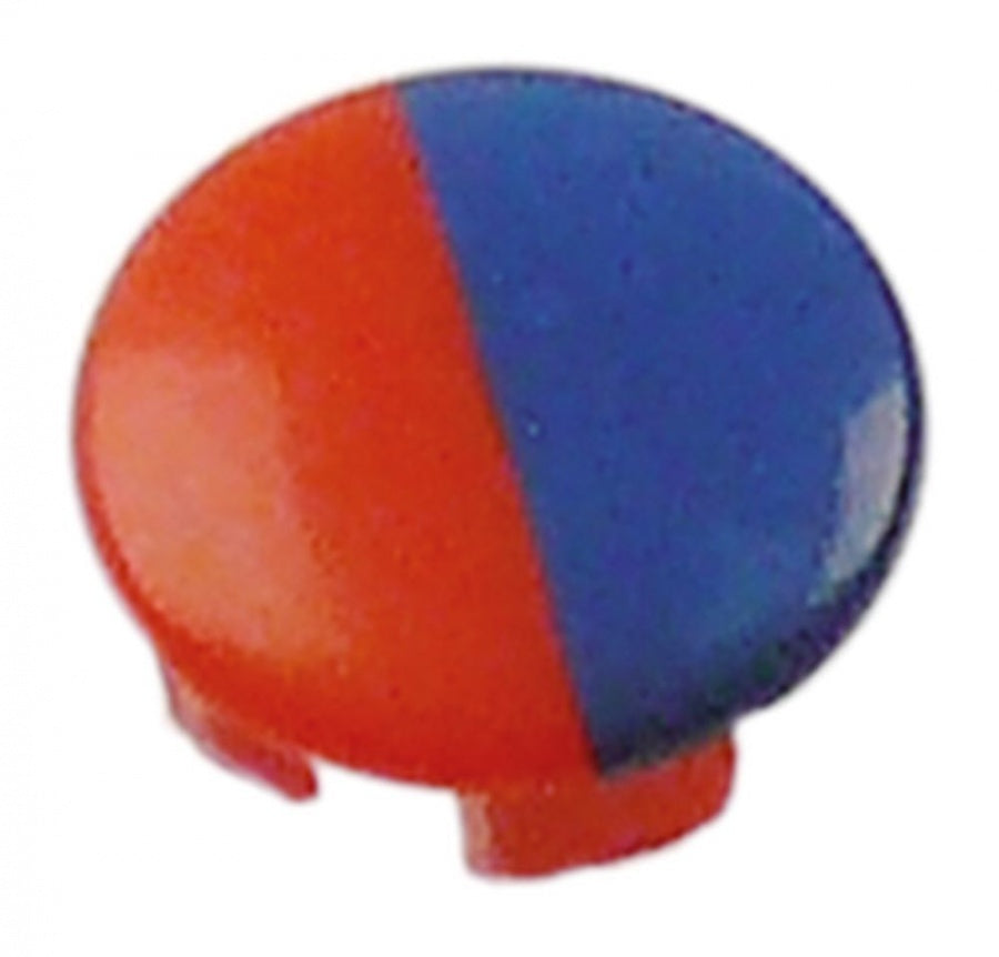 capac simbol ø 9mm  ø orificiu 7.7mm roșu/albastru pentru mâner