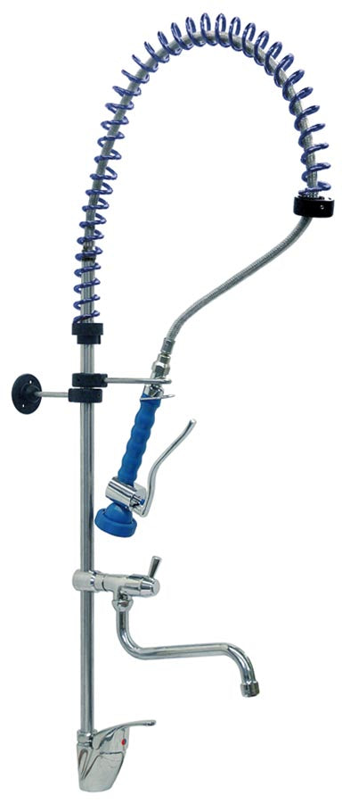 Pre-rinse unit with single lever monobloc tap connection 1/2" long rising pipe with swivel tap - 548893