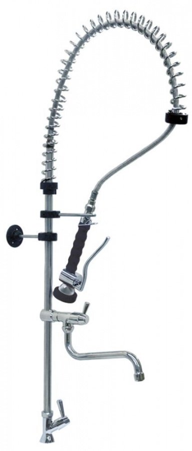 Pre-rinse unit with pillar tap ceramic head 1/2" 90° with swivel tap - 548903