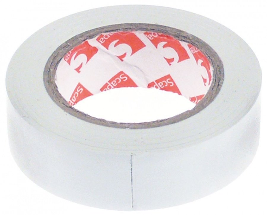 Banda izolatoare alba, -10 +105°C, latime 15 mm, lungime L 10 m, PVC, conform standard VDE - 550022