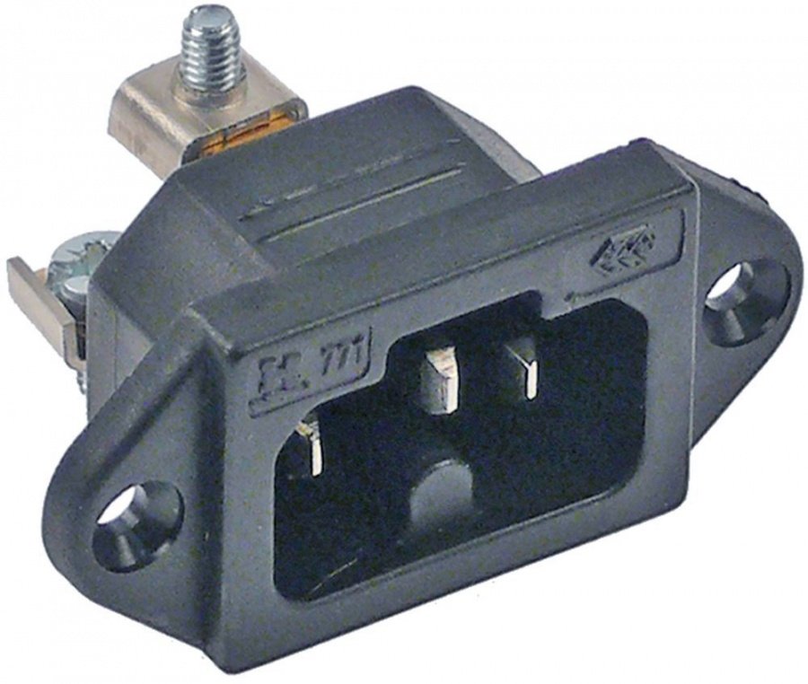 Priza C16 temperatura mare (max. 155°C), conectori 6.3mm, max 10A/250V, T155 thermoplastic - 550245