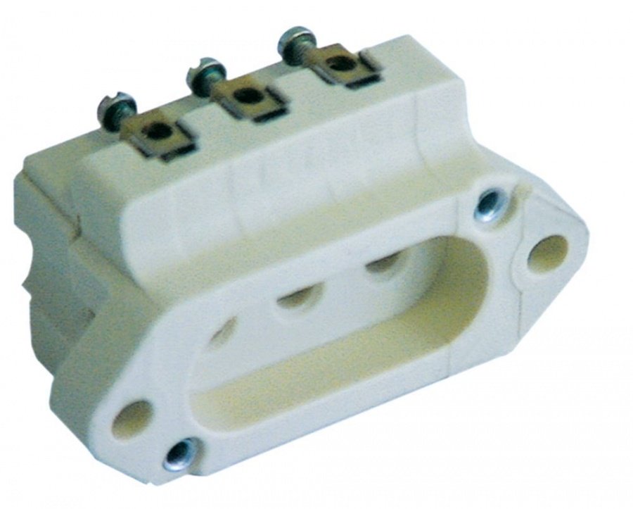 power socket with screw connection for heating element 2-pole + grounding - 550404